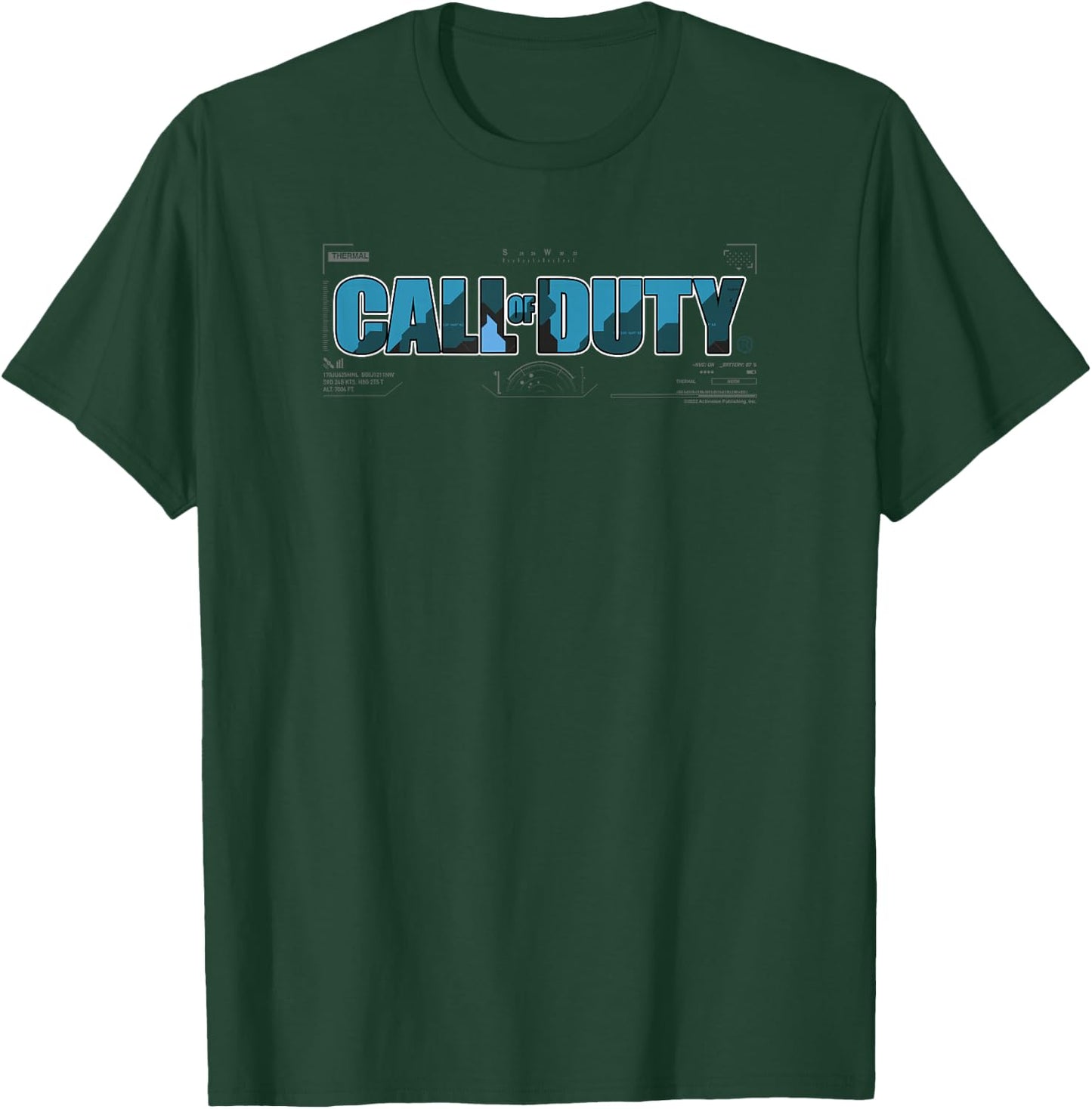 Call Of Duty Classic Game Logo Seen Through Visor V2 T-Shirt - T-Shirt | Forest