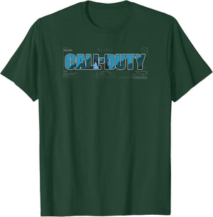 Call Of Duty Classic Game Logo Seen Through Visor V2 T-Shirt - T-Shirt | Forest