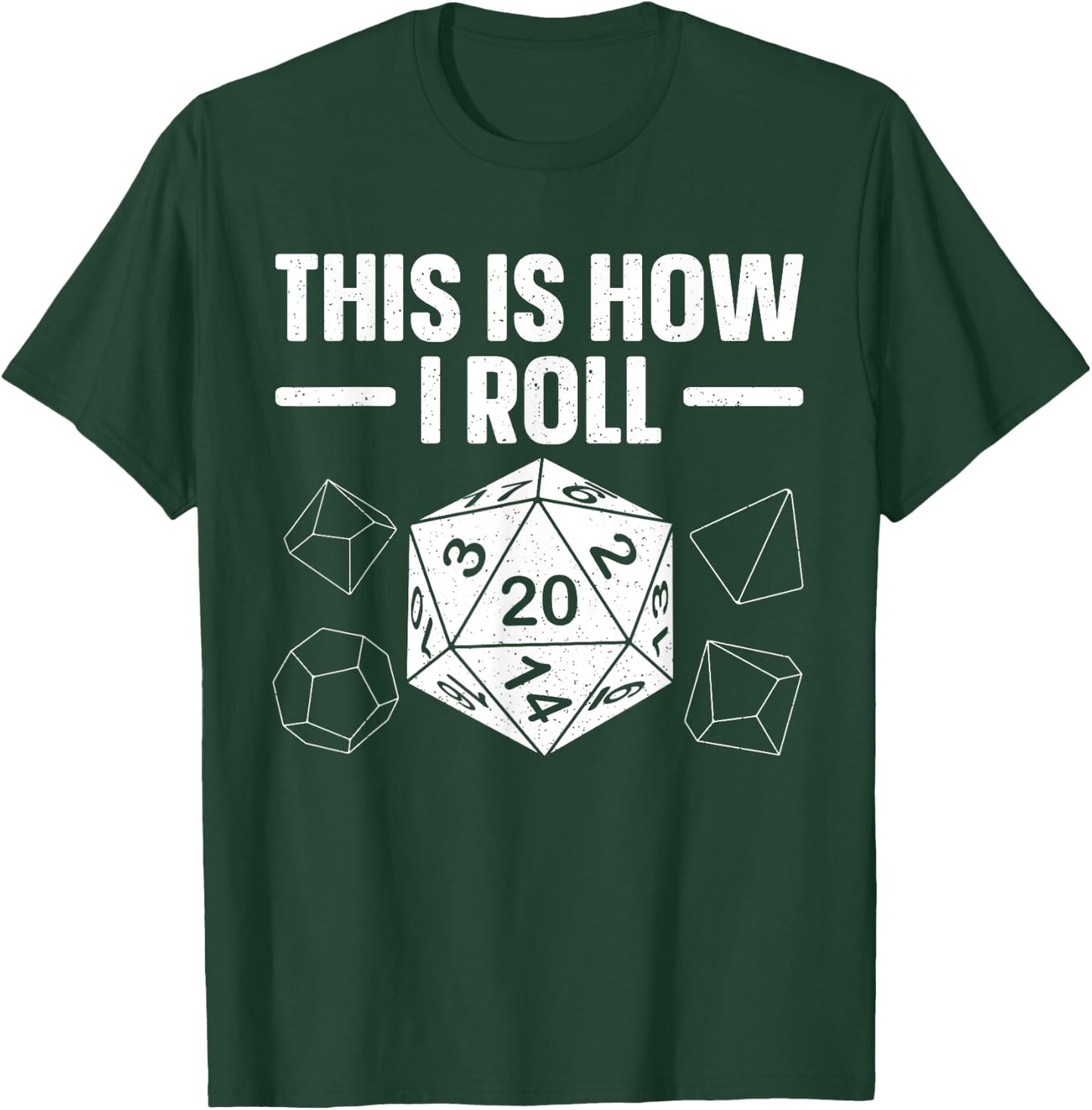 Funny Board Game Art Women Tabletop RPG D20 Dice T-Shirt - T-Shirt | Forest