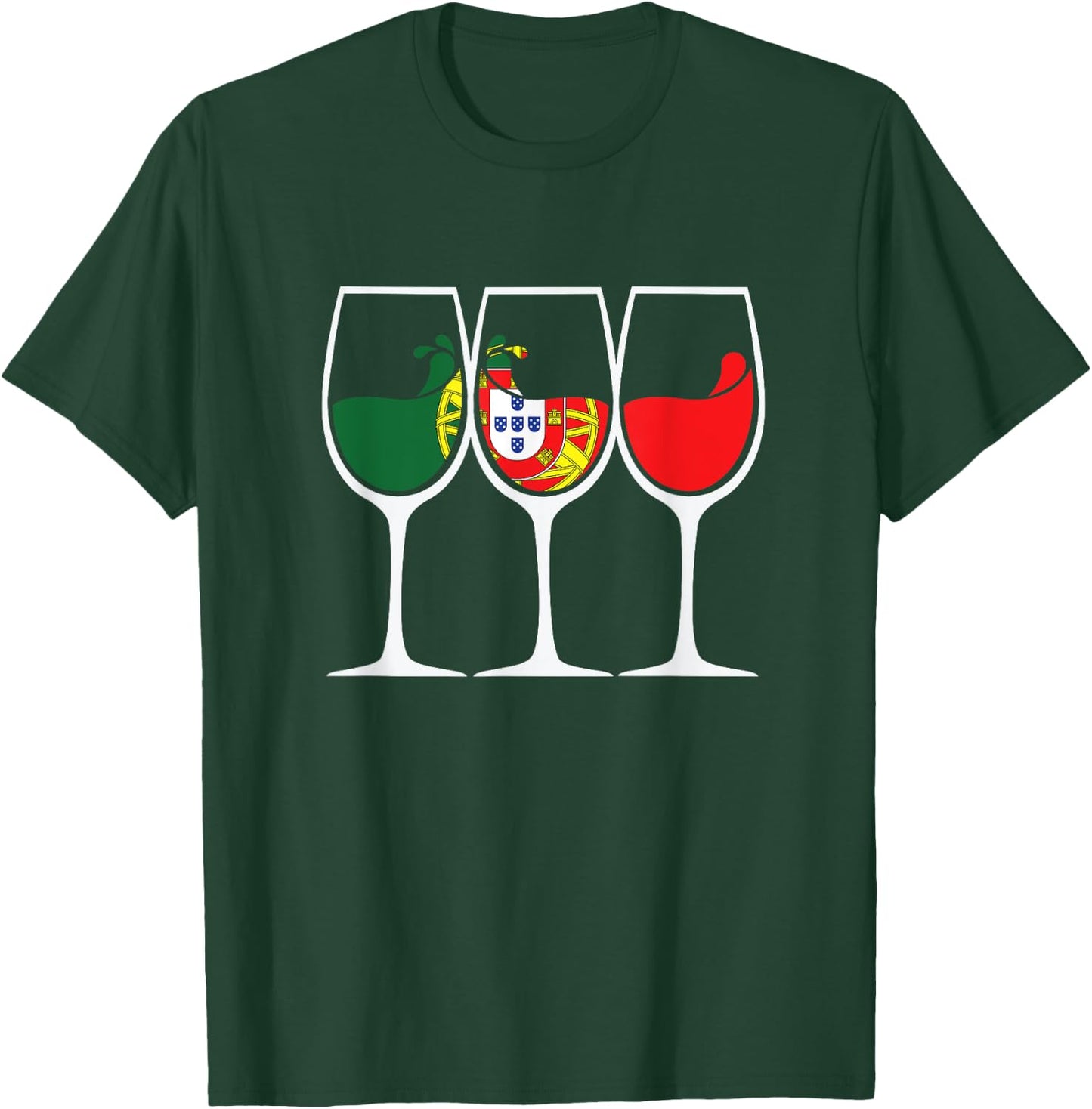 Portugal Wine Glass Portugese roots T-Shirt - T-Shirt | Forest