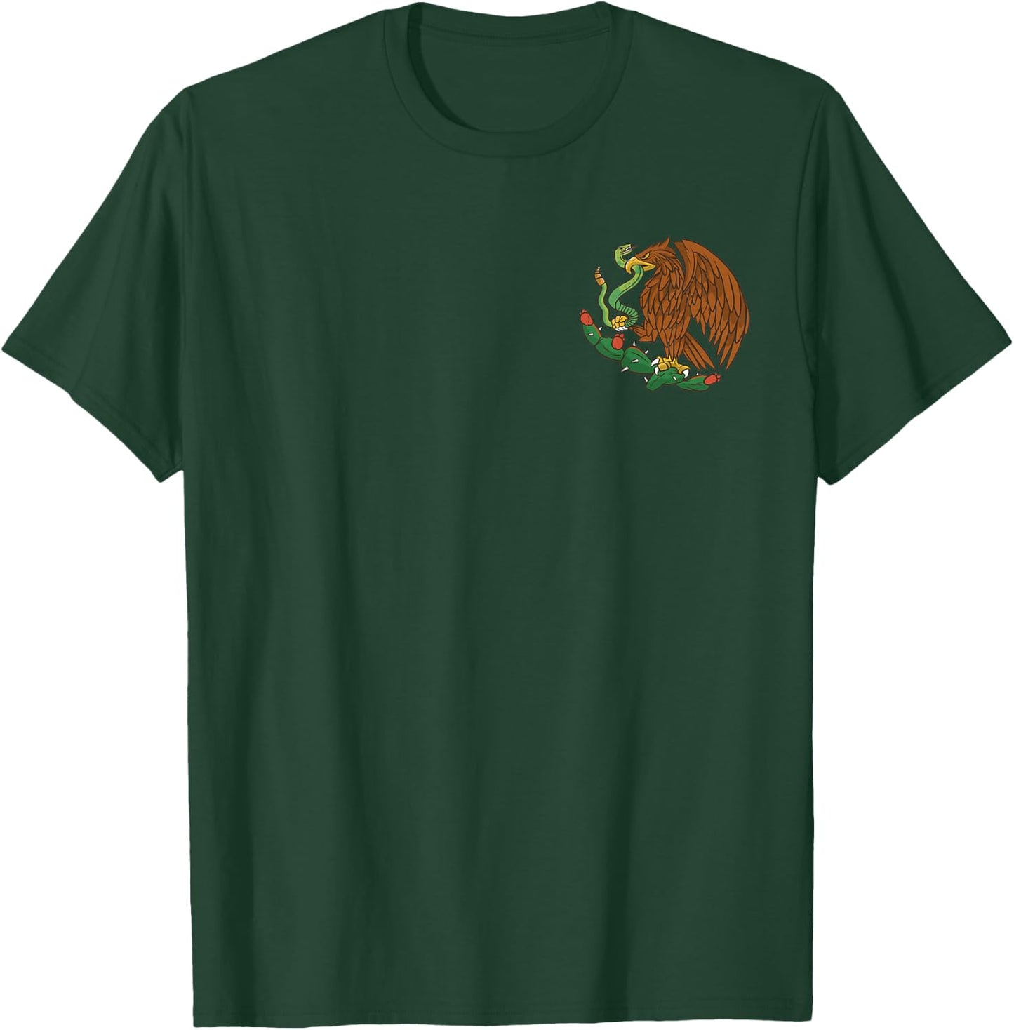 Eagle Emblem Mexico Mexican Flag Cinco De Mayo Mexican Roots T-Shirt - T-Shirt | Forest
