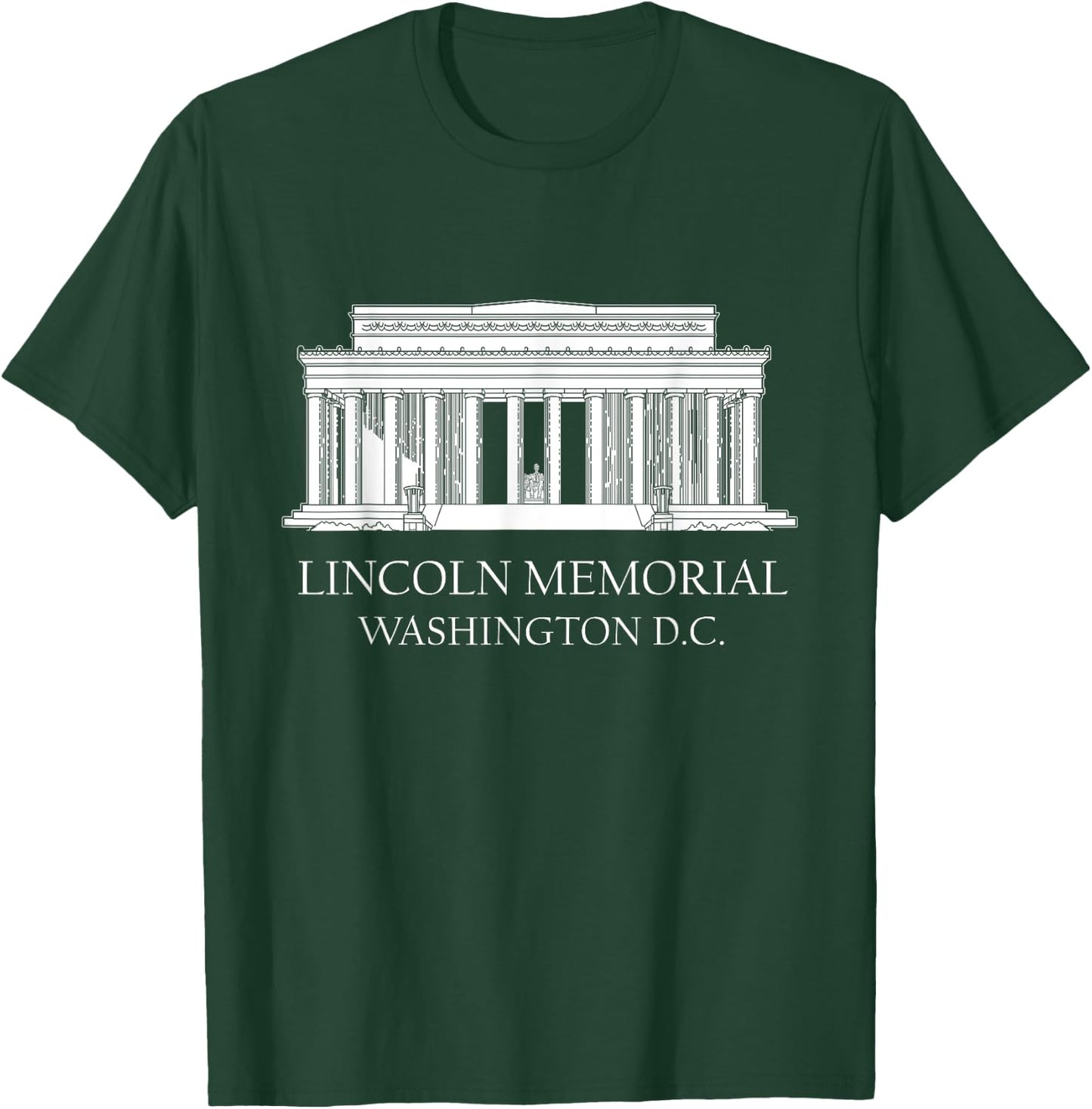Lincoln Memorial Peace Quote on Back Inauguration Wash DC T-Shirt - T-Shirt | Forest