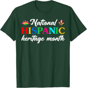 National Hispanic Heritage Month Mexican American Spanish T-Shirt - T-Shirt | Forest