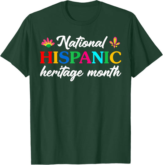 National Hispanic Heritage Month Mexican American Spanish T-Shirt - T-Shirt | Forest
