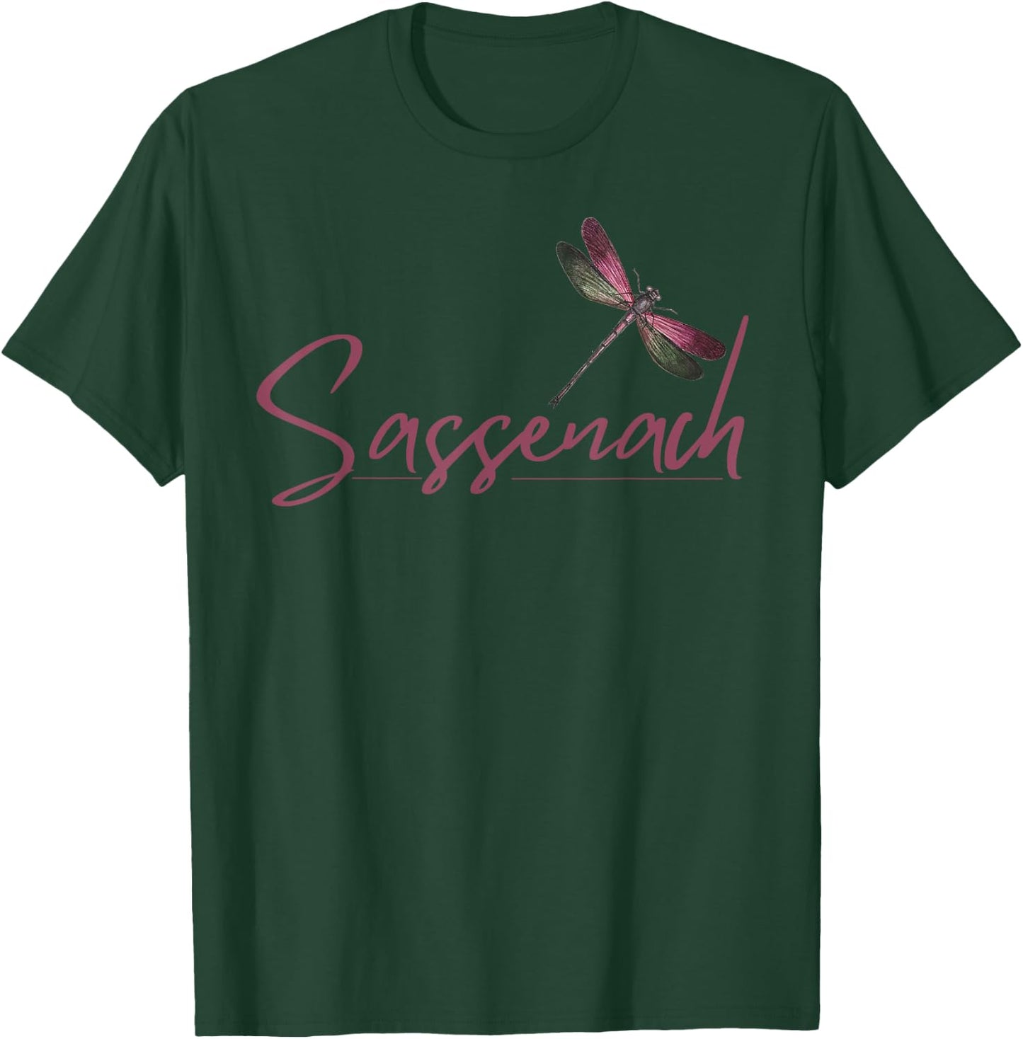 Sassenach Dragonfly Gaelic Scottish Design T-Shirt - T-Shirt | Forest