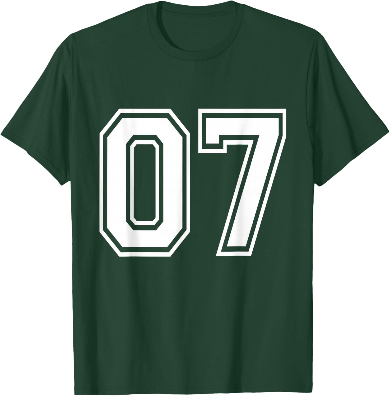 Number 07 Varsity Sports Team Jersey 7th Birthday 7 Years T-Shirt - T-Shirt | Forest
