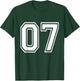 Number 07 Varsity Sports Team Jersey 7th Birthday 7 Years T-Shirt - T-Shirt | Forest