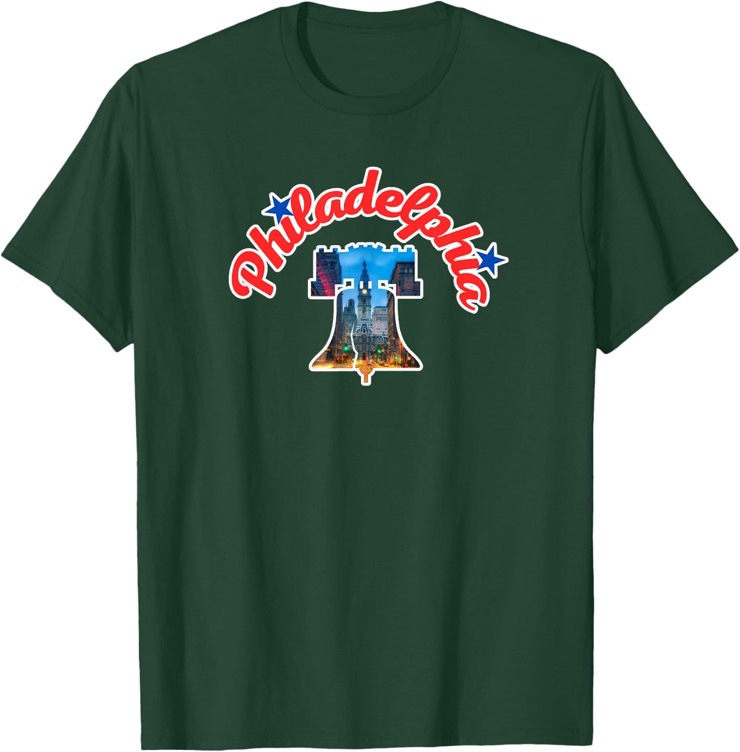 Philadelphia Philly Liberty Bell Patriotic Vacation Souvenir T-Shirt - T-Shirt | Forest