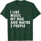 I Like Music My Dog Funny Music Lover Dog Lover Music & Dogs Women Kids T-Shirt - T-Shirt | Forest