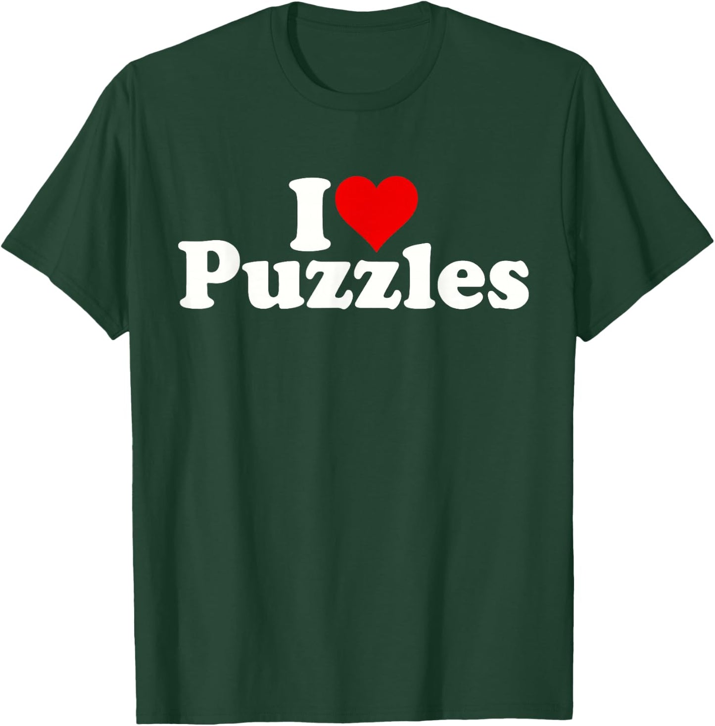 I Love Heart Puzzles T-Shirt - T-Shirt | Forest