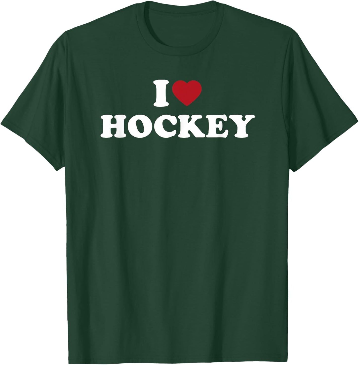 I Love Hockey, I Heart Hockey T-Shirt - T-Shirt | Forest
