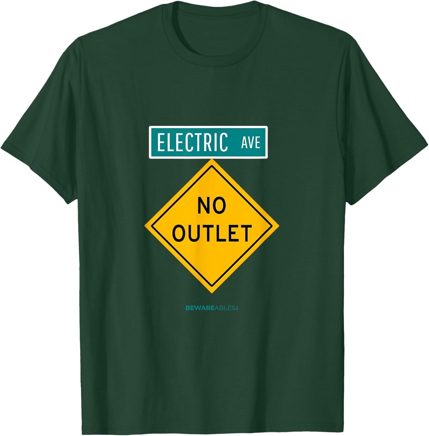 No outlet on an Avenue called Electric for EVs Funny T-Shirt - T-Shirt | Forest