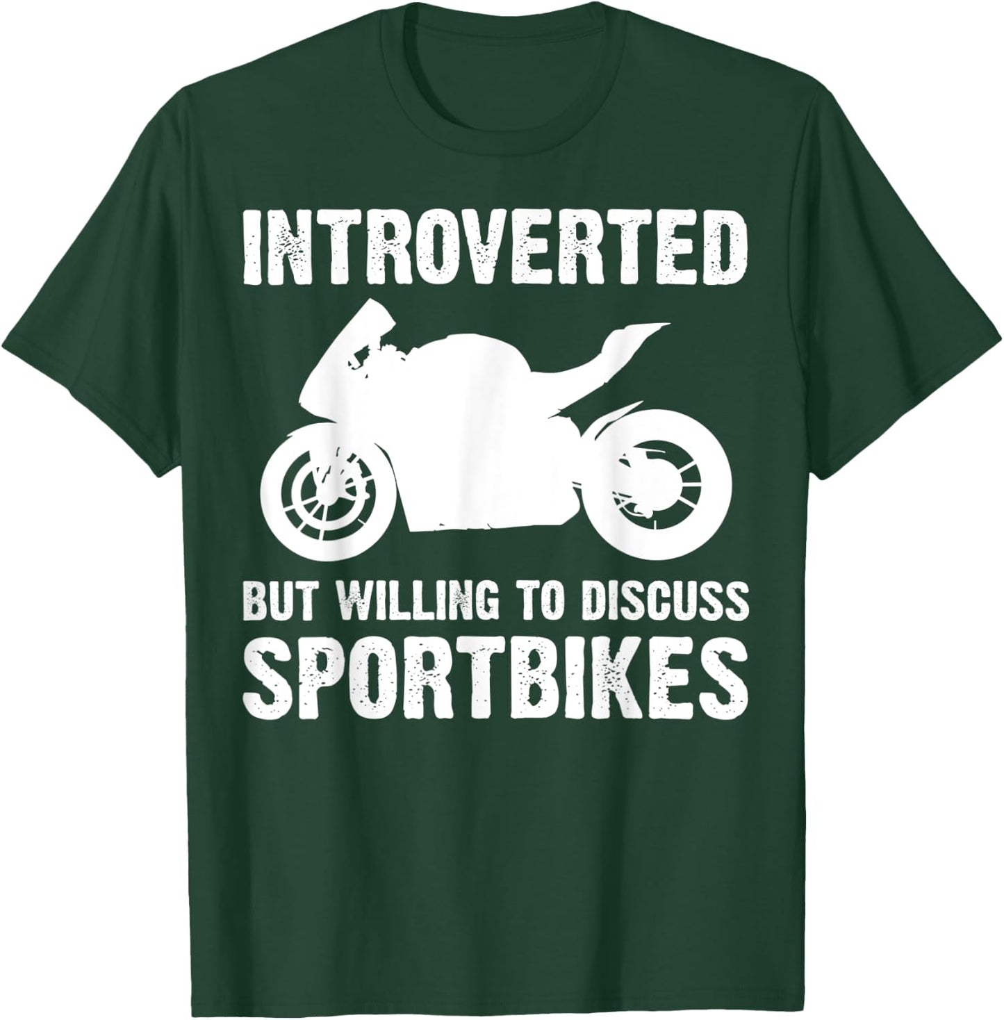 Funny Sport Bike Art Men Women Racing Biker Motorbike Rider T-Shirt - T-Shirt | Forest