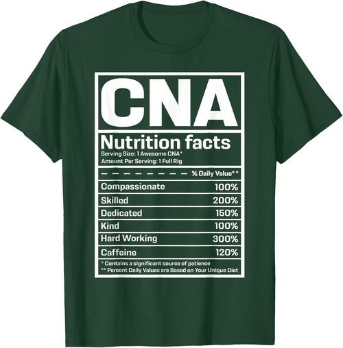 CNA Certified Nursing Assistant Gifts CNA Humor Black -Adults Small Short Sleeve Regular Fit Modern Humor Professional Use