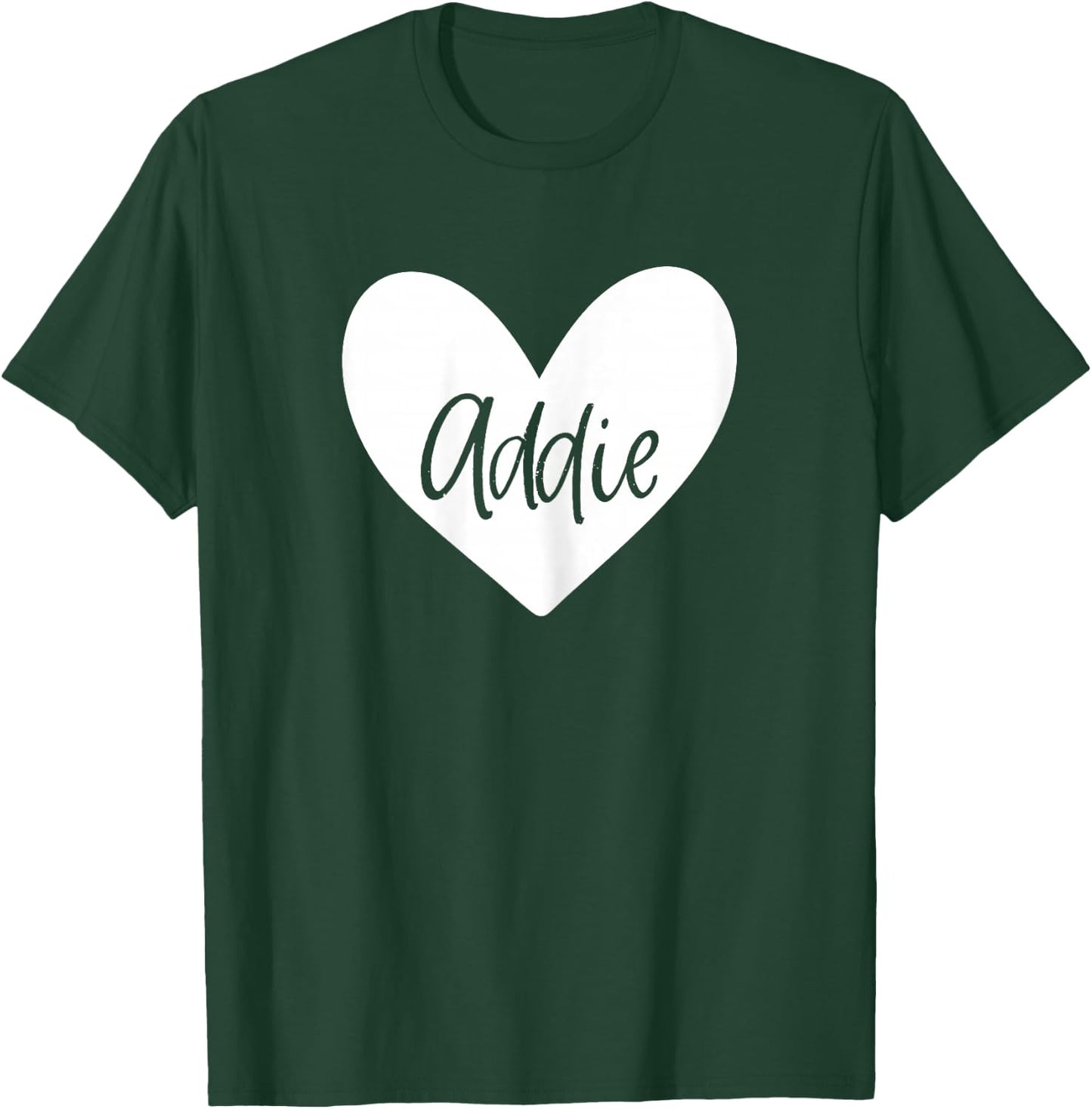 Addie Pink Name Heart Love Woman Girl Friend Personalized T-Shirt - T-Shirt | Forest