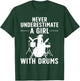Funny Drummer Design Girls Kids Drums Player Lover T-Shirt - T-Shirt | Forest