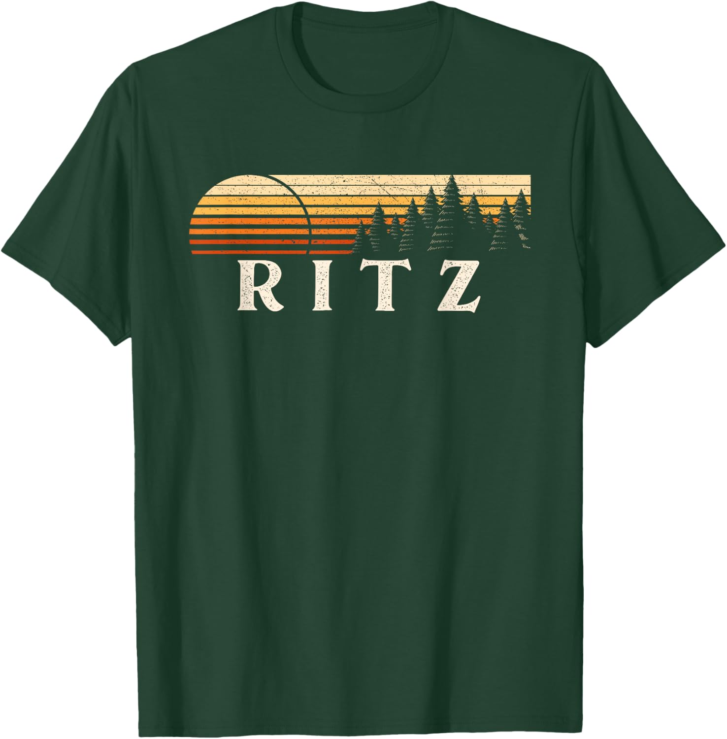 Ritz, AR Vintage Evergreen Sunset Eighties Retro T-Shirt - T-Shirt | Forest