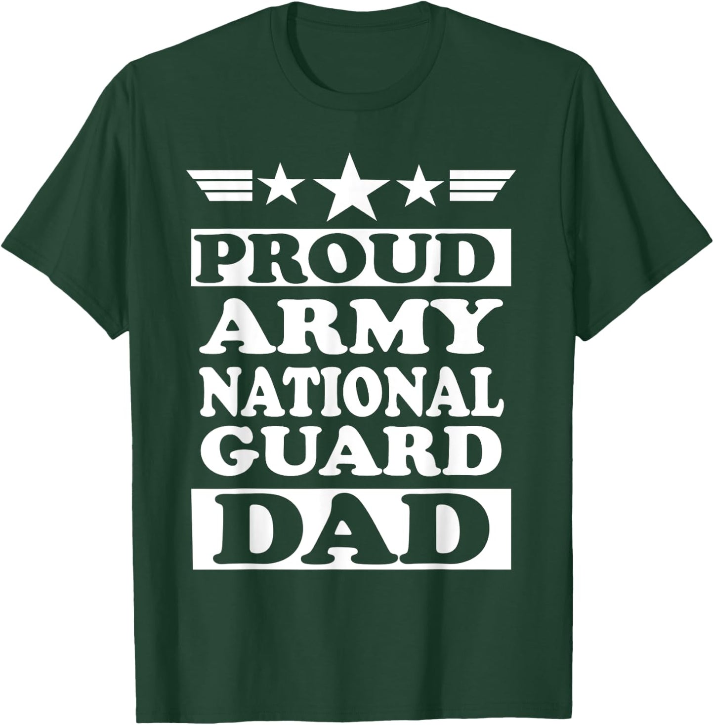 Proud Army National Guard Dad Father's Day National Guard T-Shirt - T-Shirt | Forest