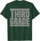 Checkered 3rd Grade Back to School Boys Girls Kids Teacher T-Shirt - T-Shirt | Forest