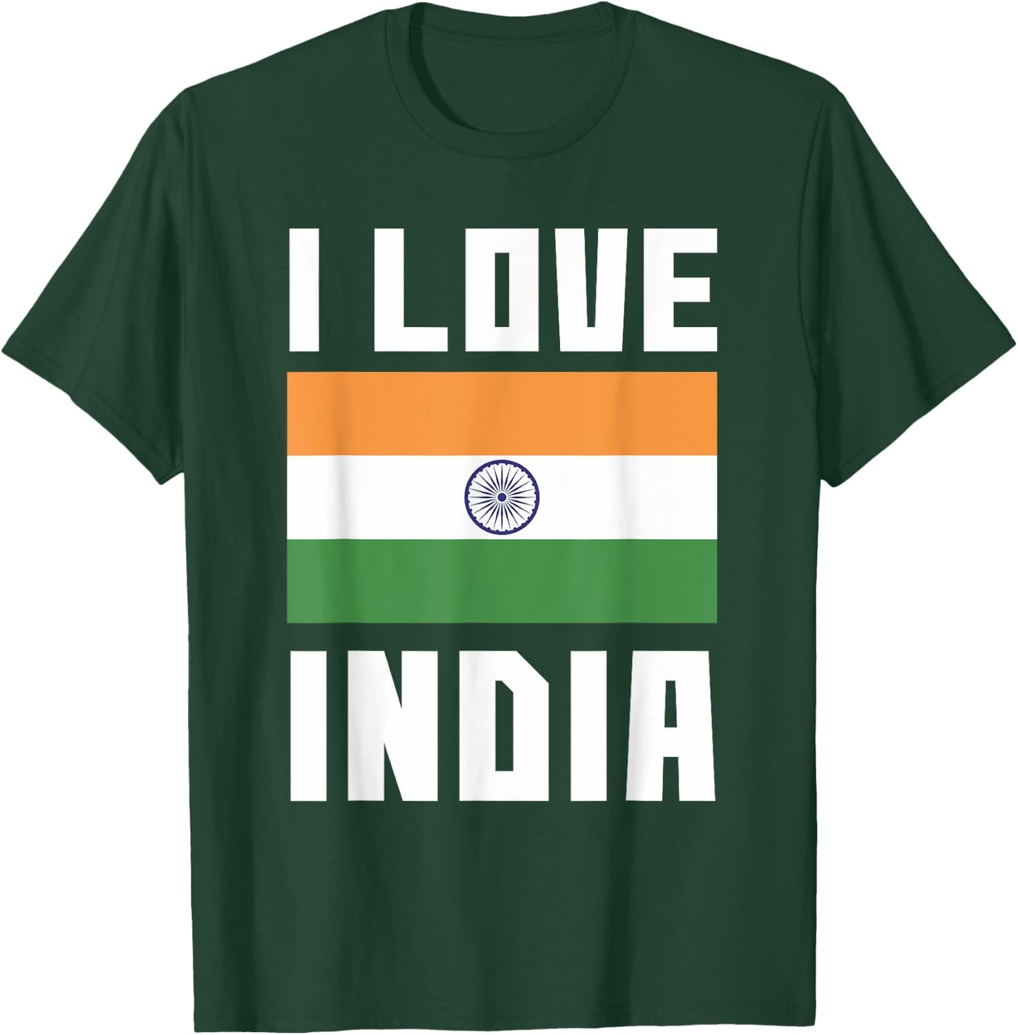 I Love India I Heart India Family Travel India Flag T-Shirt - T-Shirt | Forest