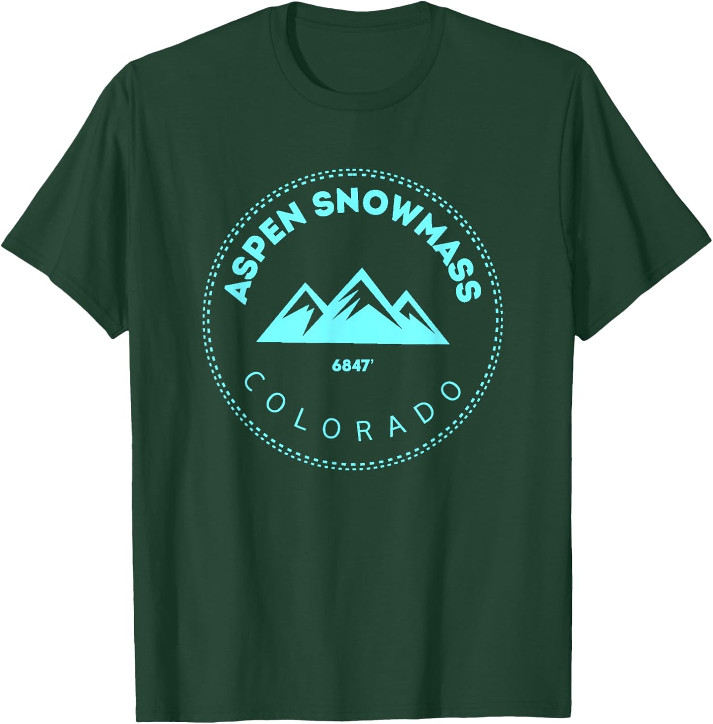 Aspen Snowmass Colorado Mountain Town - Elevated CO Skiing T-Shirt - T-Shirt | Forest