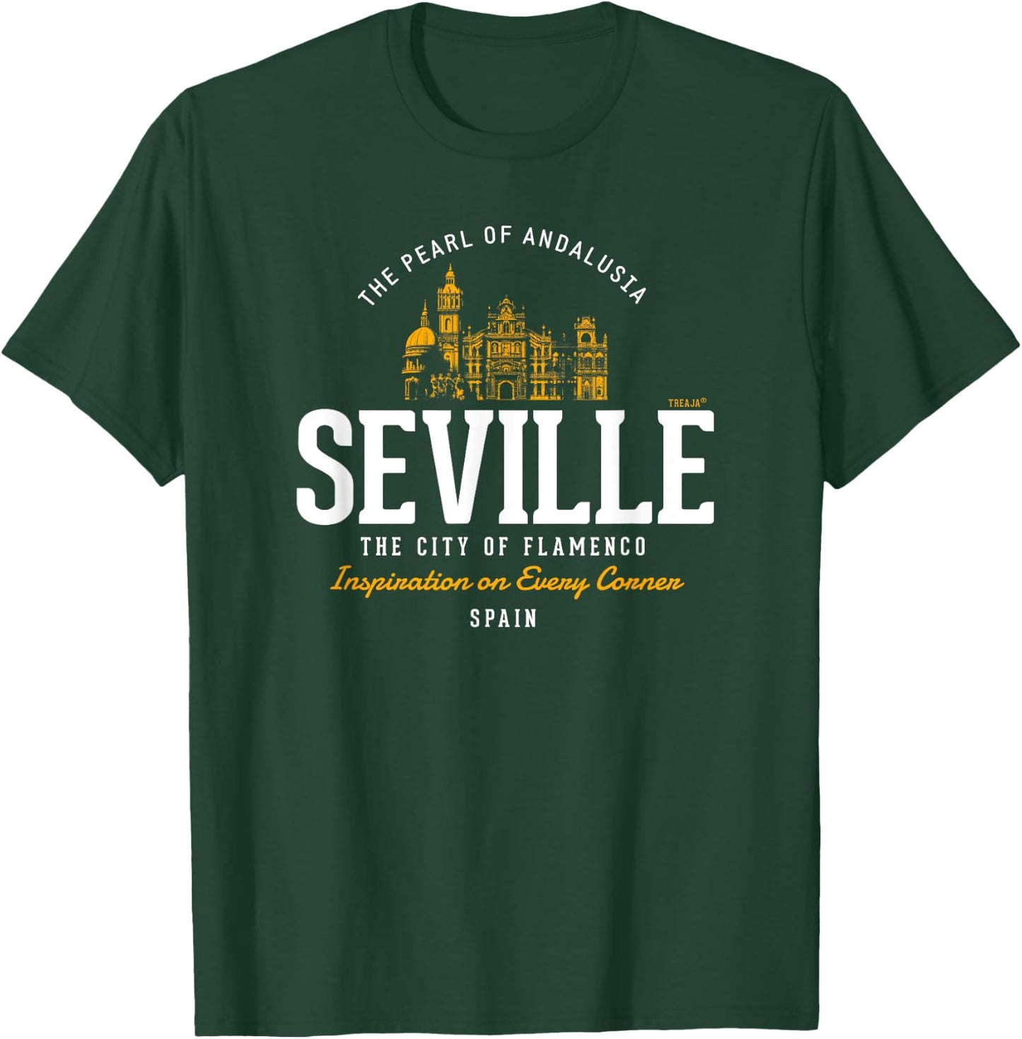 Spain Vintage Styled Retro Seville T-Shirt - T-Shirt | Forest