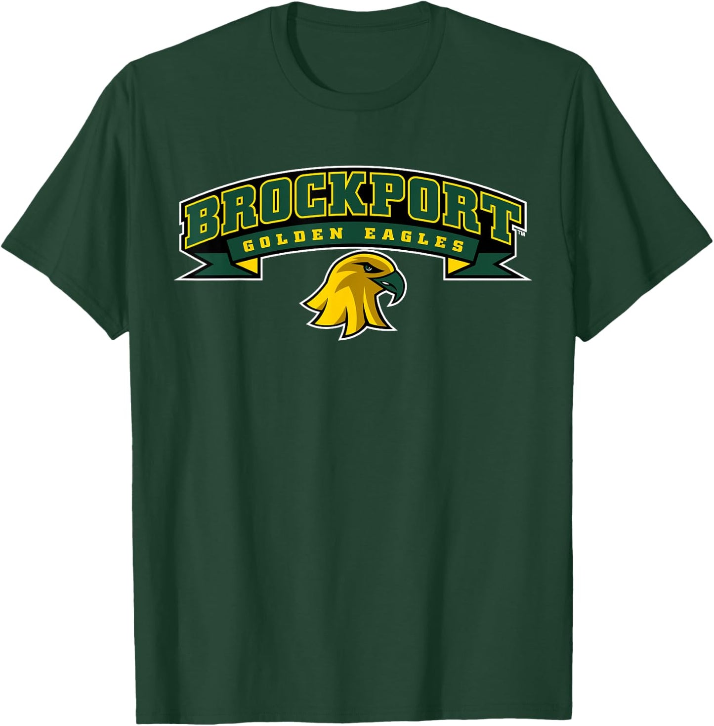 SUNY Brockport Golden Eagles Banner Logo T-Shirt - T-Shirt | Forest