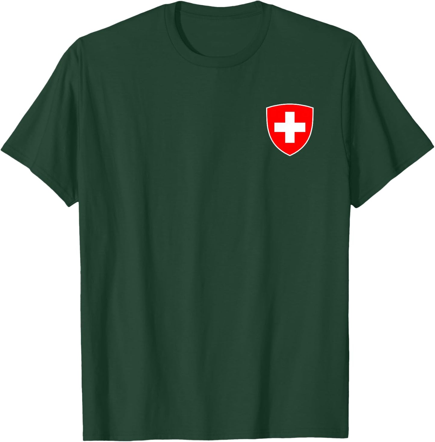Switzerland Flag Suisse Swiss Coat of Arms T-Shirt - T-Shirt | Forest