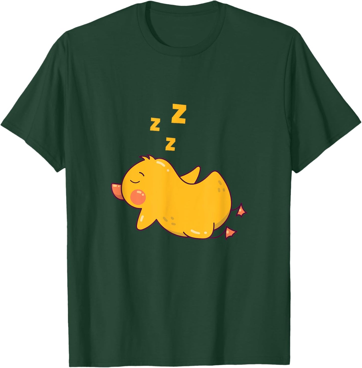 Sleeping Duck Rubber Duckling Nap Sleep Pajamas Party T-Shirt - T-Shirt | Forest