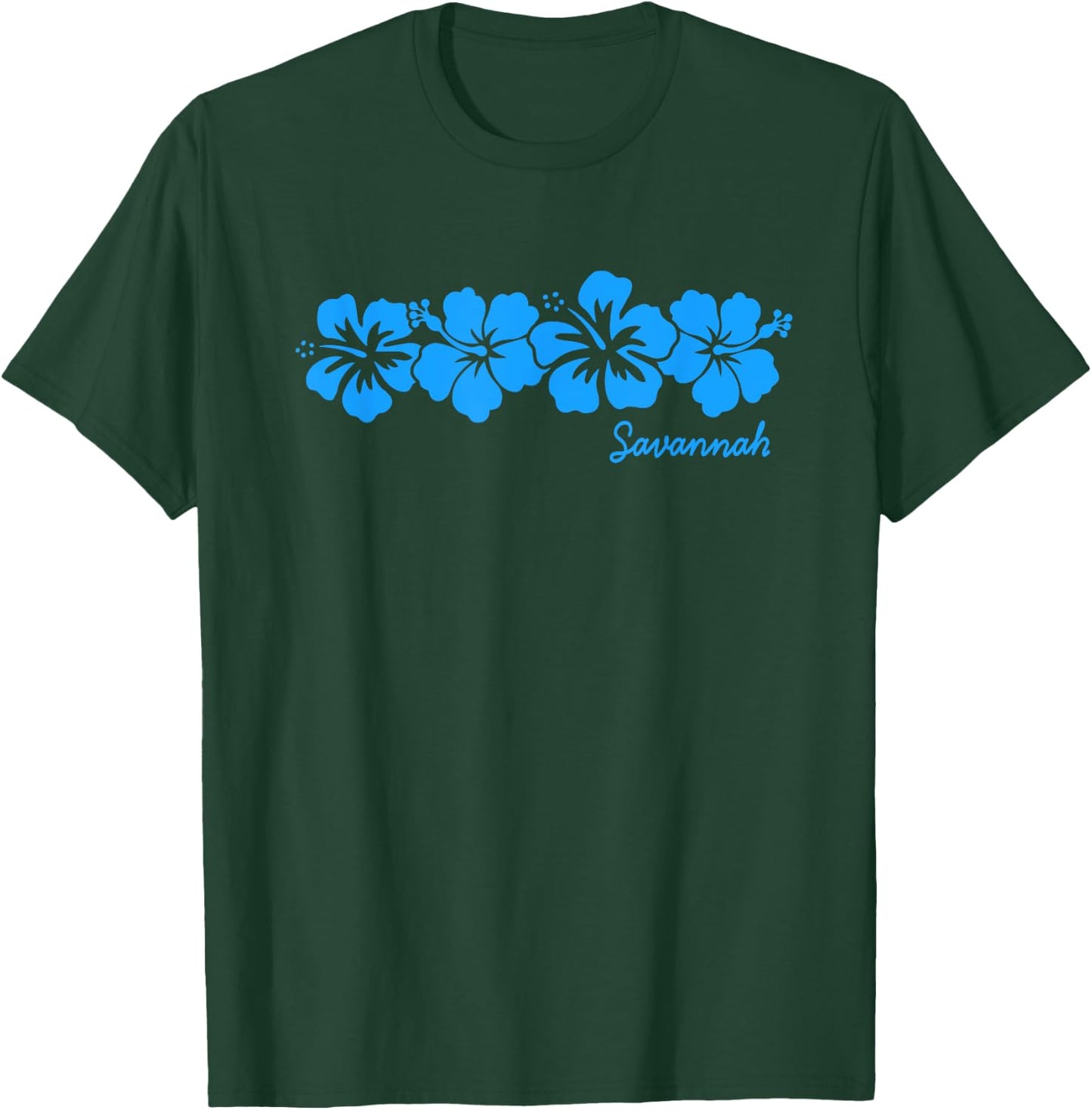 Savannah Georgia Hibiscus Flower Souvenir Vacation T-Shirt - T-Shirt | Forest