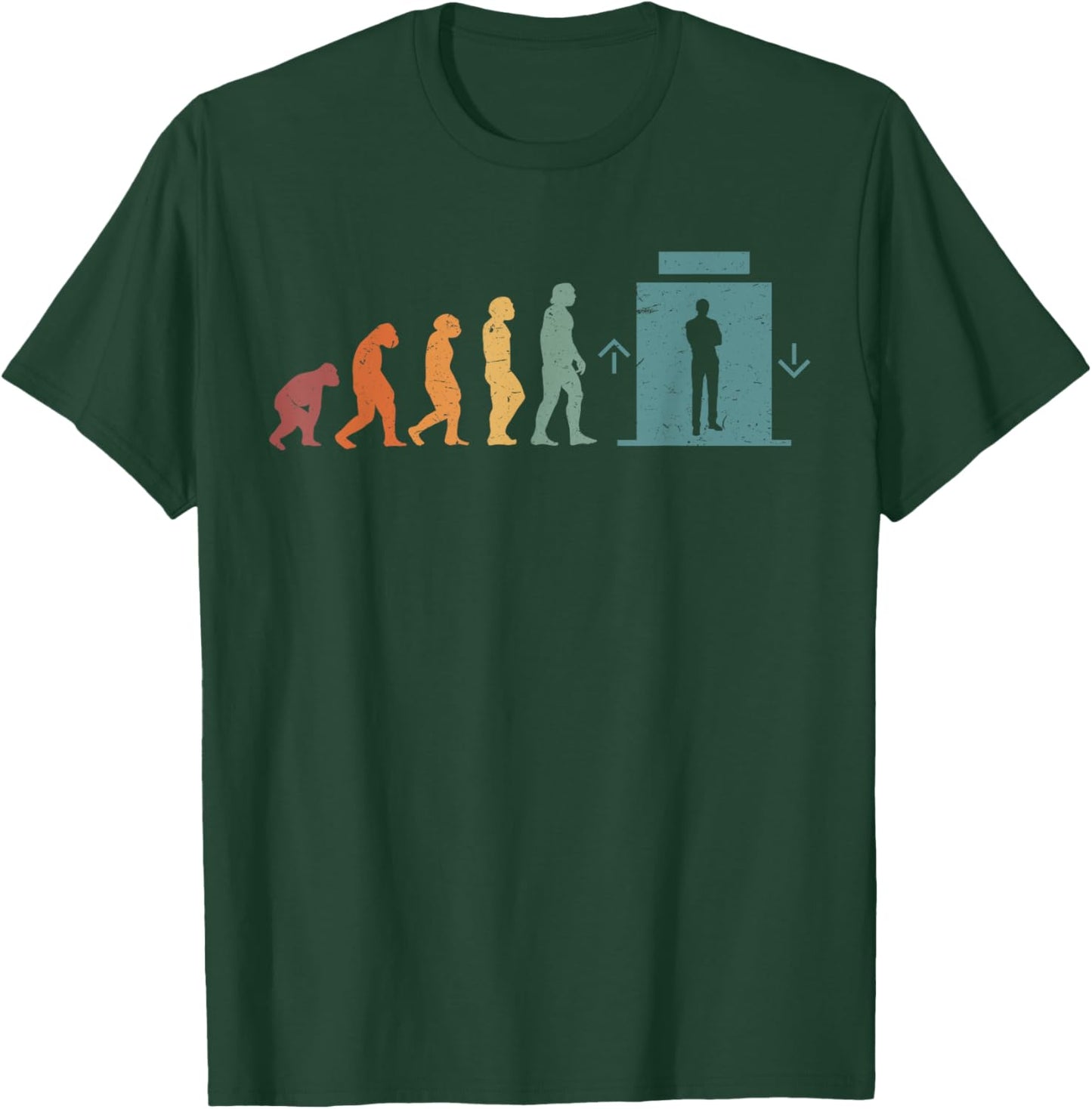 Evolution Of An Elevator T-Shirt - T-Shirt | Forest