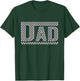 Checkered Dad Black White Funny Dad Father's Day Funny T-Shirt - T-Shirt | Forest