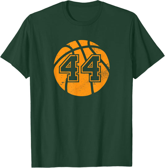 Basketball Player #44 Basketball Mom Dad Jersey Number 44 T-Shirt - T-Shirt | Forest