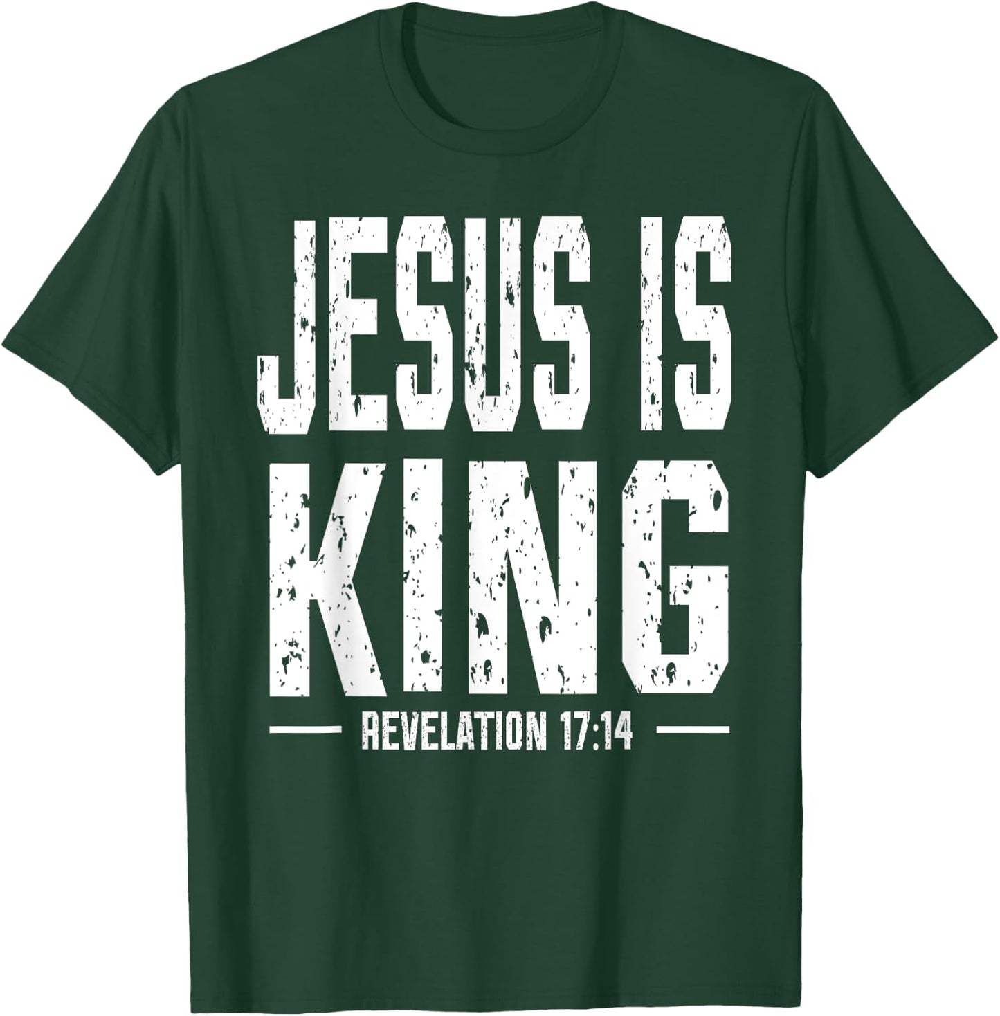 Jesus is King Revelation 17:14 dark T-Shirt - T-Shirt | Forest