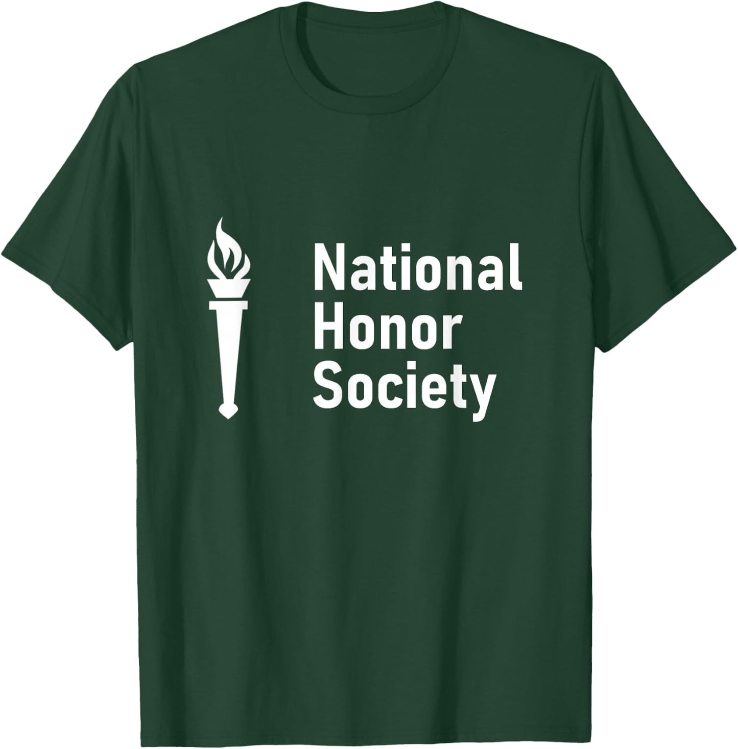 National Honor Society Scholastic Torch Logo T-Shirt - T-Shirt | Forest