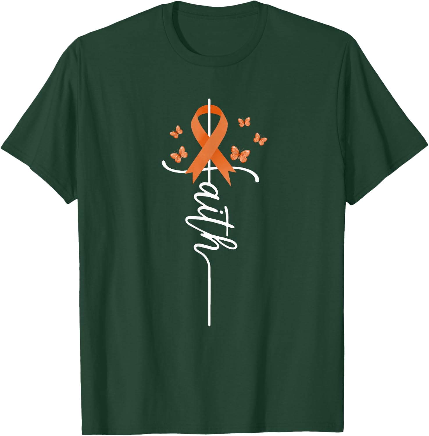 Visit The MS Collection Women's MS Awareness Orange Ribbon Warrior - Black, Small T-Shirt - T-Shirt | Forest