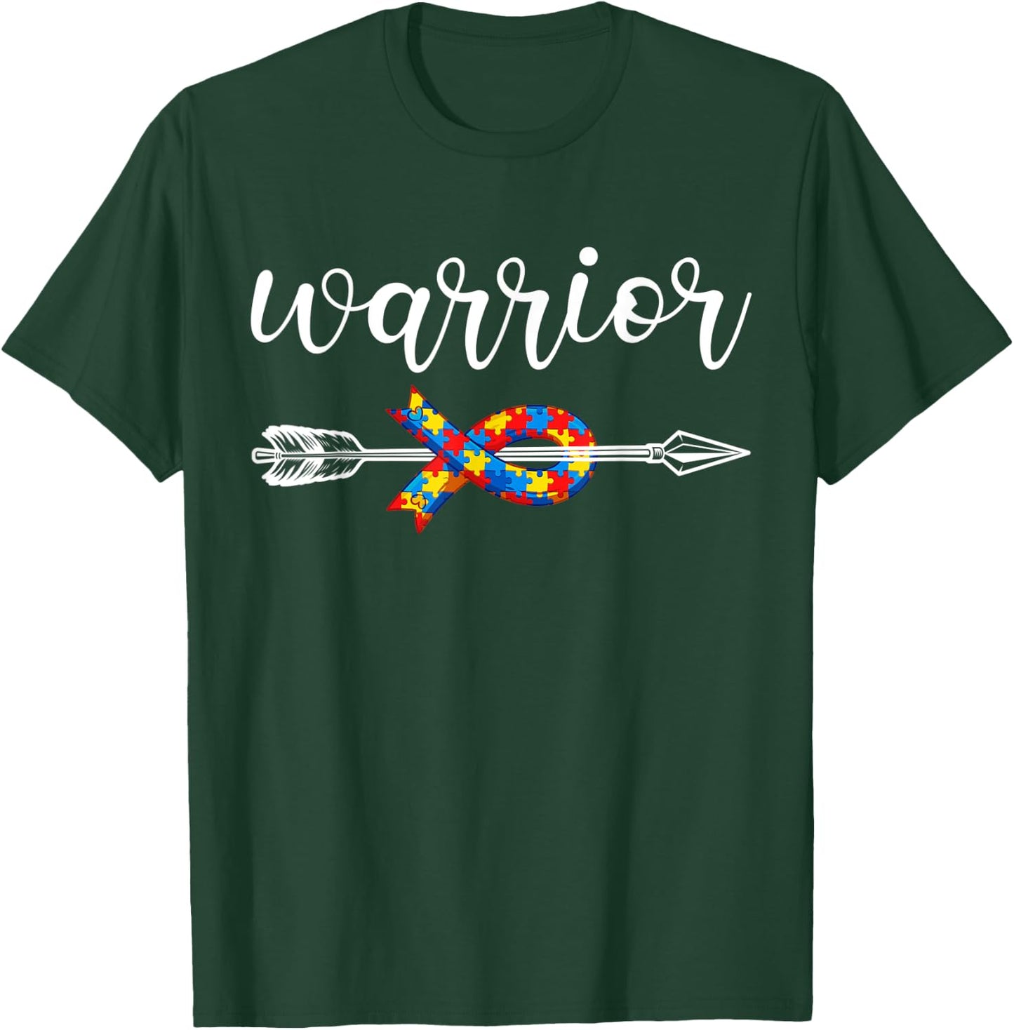 Autism Awareness Women Men Kids Autism Warrior Autistic ASD T-Shirt - T-Shirt | Forest