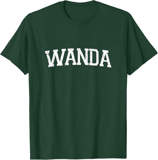 Vintage Personalized Name Classic Wanda T-Shirt - T-Shirt | Forest