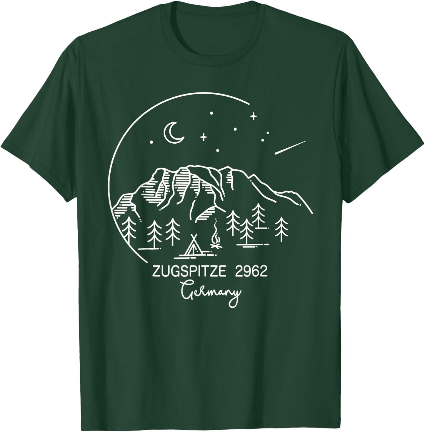 Zugspitze Berg Garmisch Partenkirchen Bayern Deutschland T-Shirt - T-Shirt | Forest