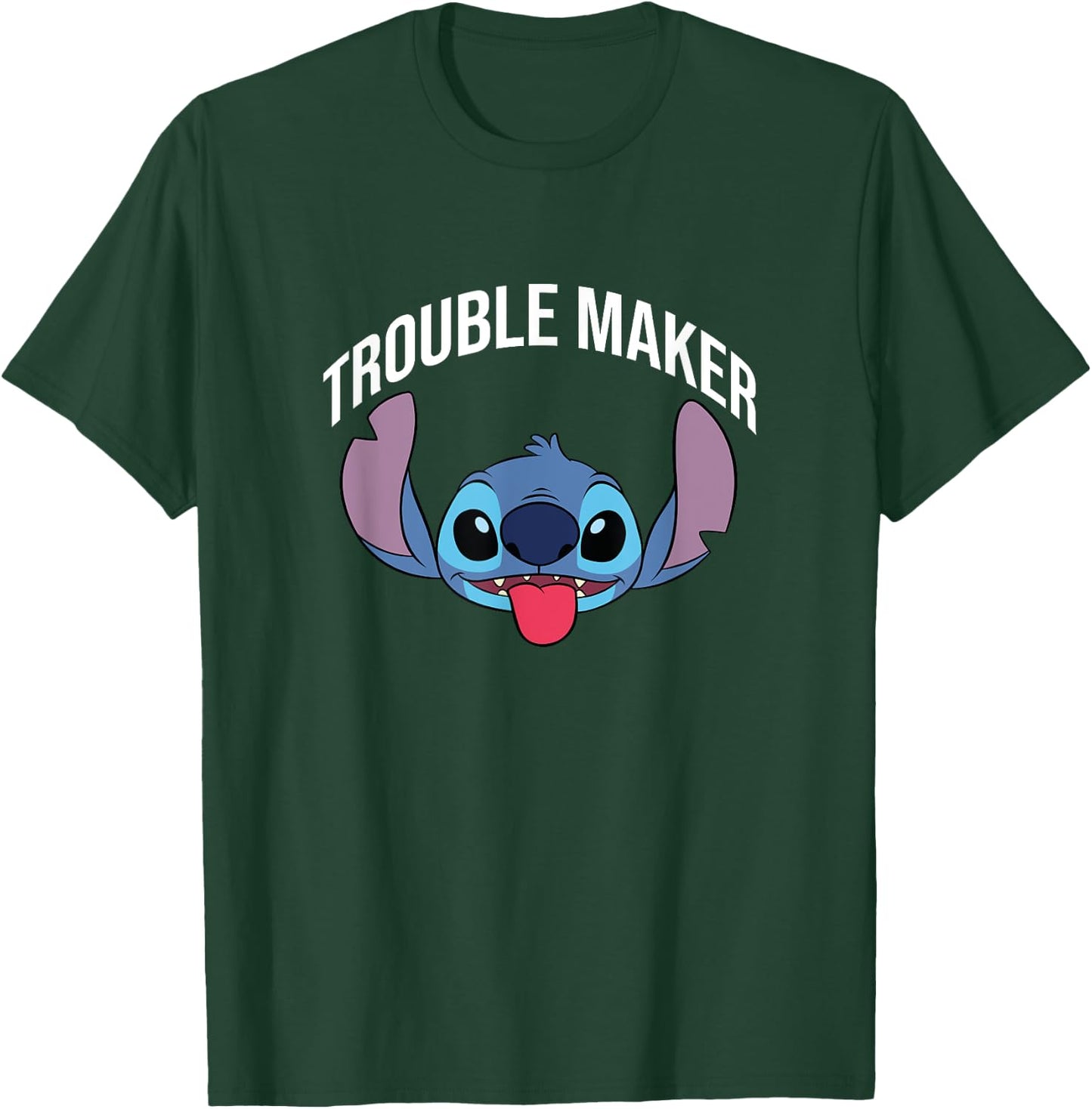 Disney Lilo & Stitch Trouble Maker Stitch Big Face Portrait T-Shirt - T-Shirt | Forest