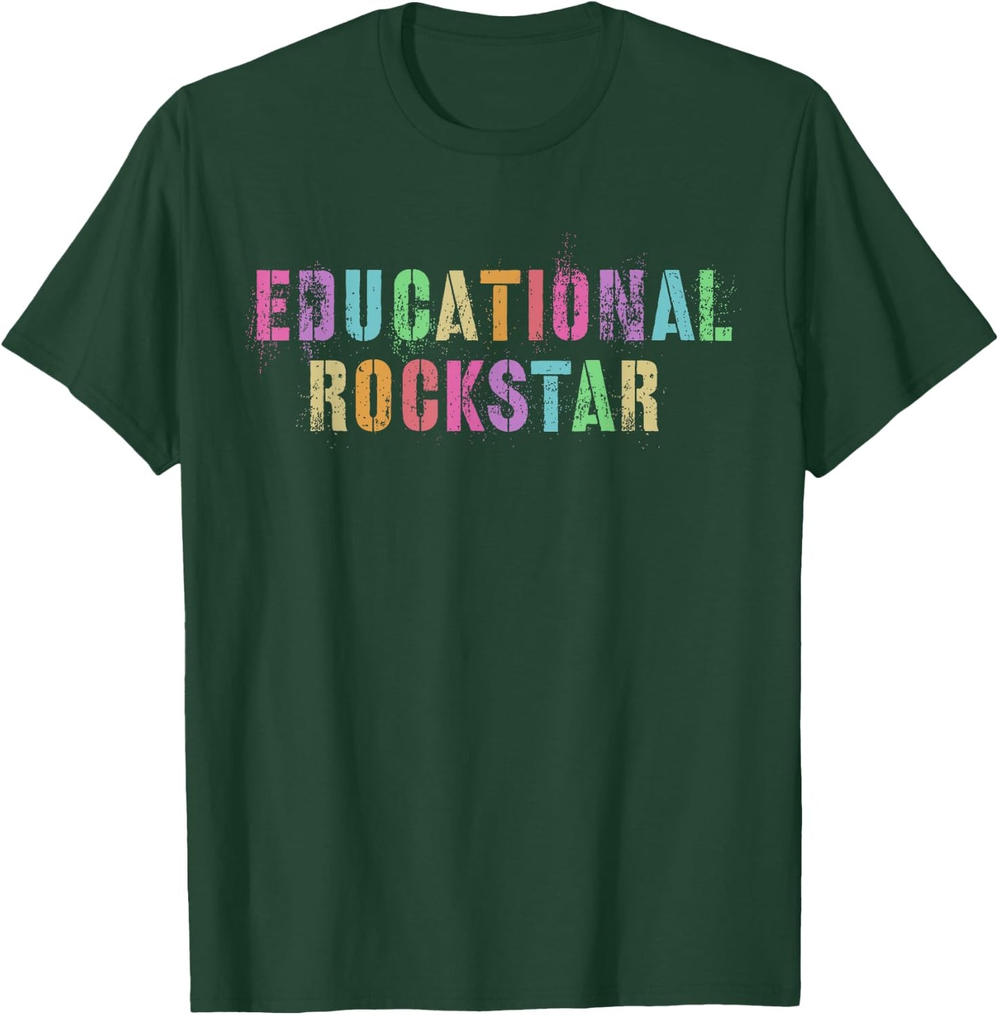 I Prefer Term EDUCATIONAL ROCKSTAR Teacher Principal Team Men Women Kids T-Shirt - T-Shirt | Forest