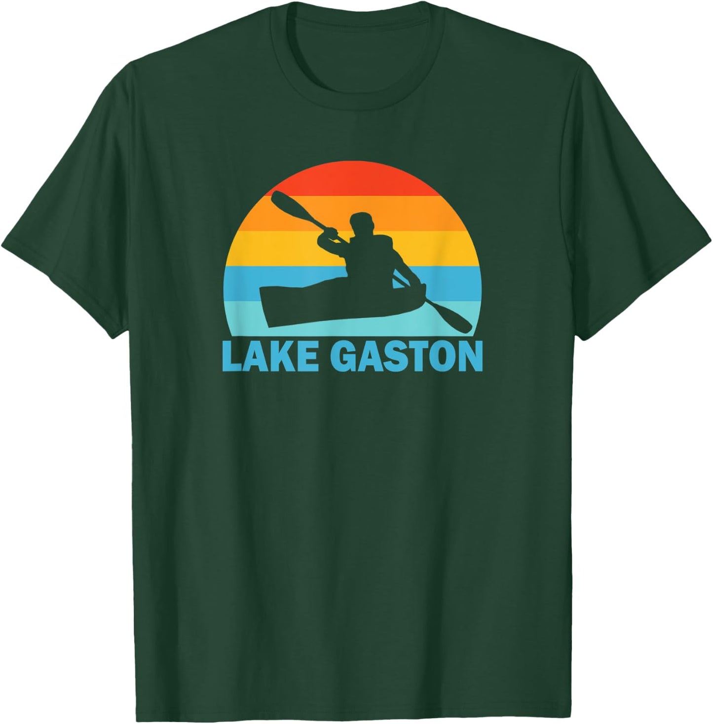 Lake Gaston North Carolina Virginia Kayak T-Shirt - T-Shirt | Forest