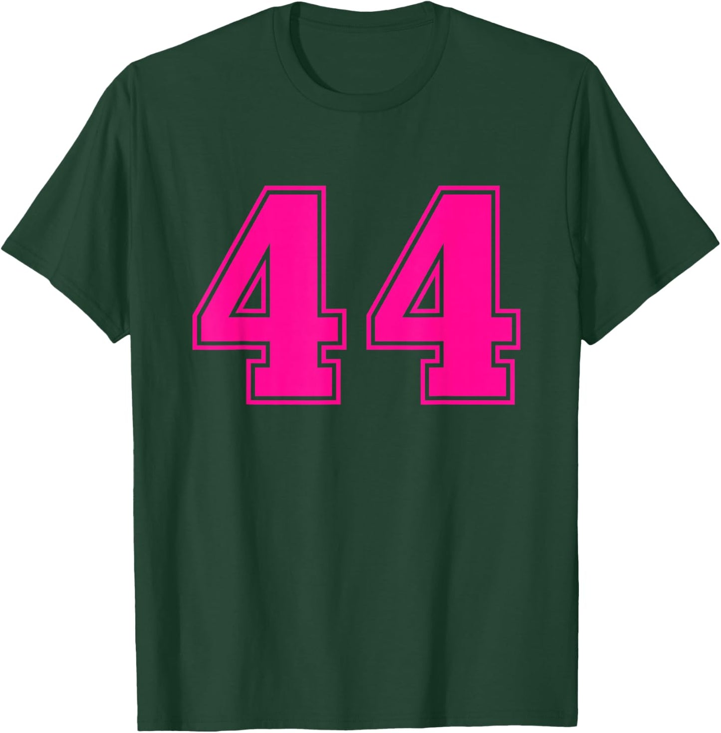 Number #44 Pink Sport Number T-Shirt - T-Shirt | Forest