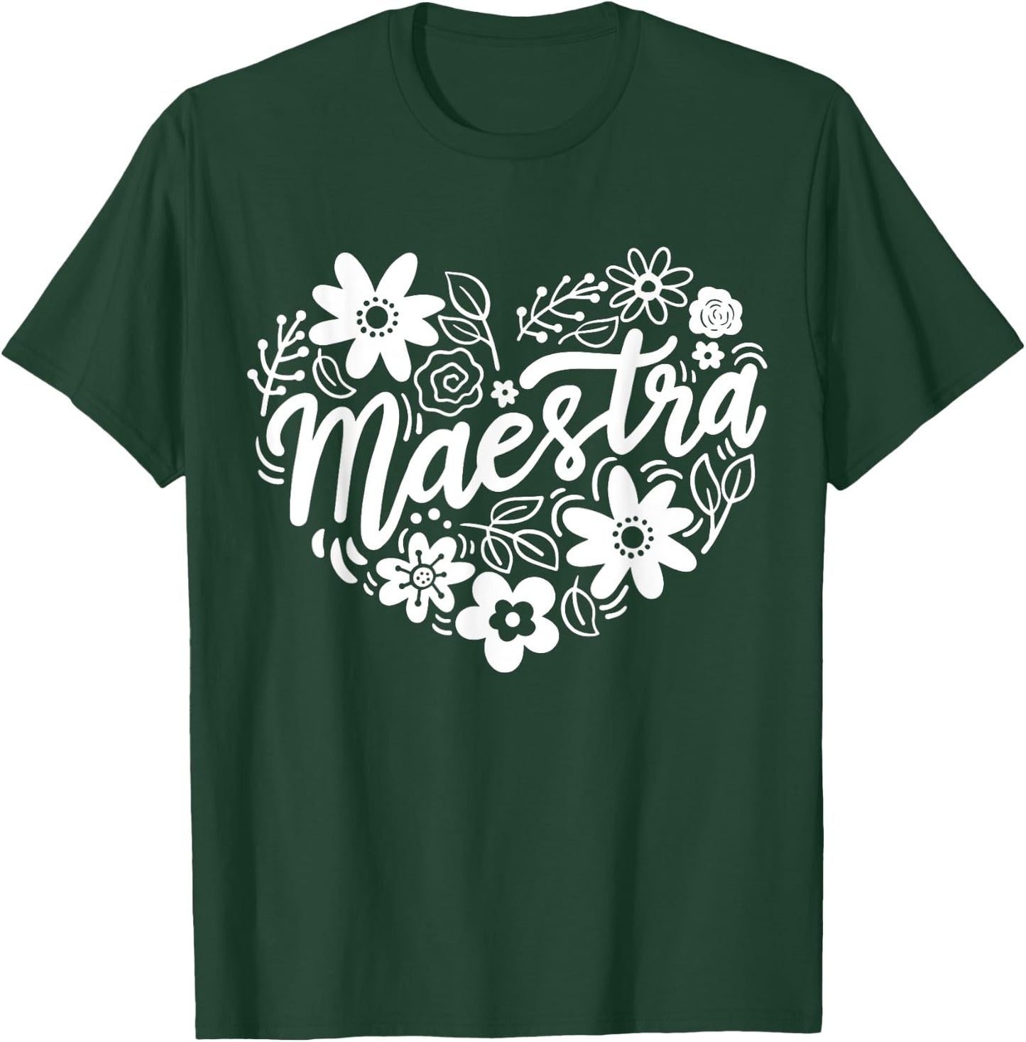 Maestra Spanish Teacher Women Girls Kids T-Shirt - T-Shirt | Forest