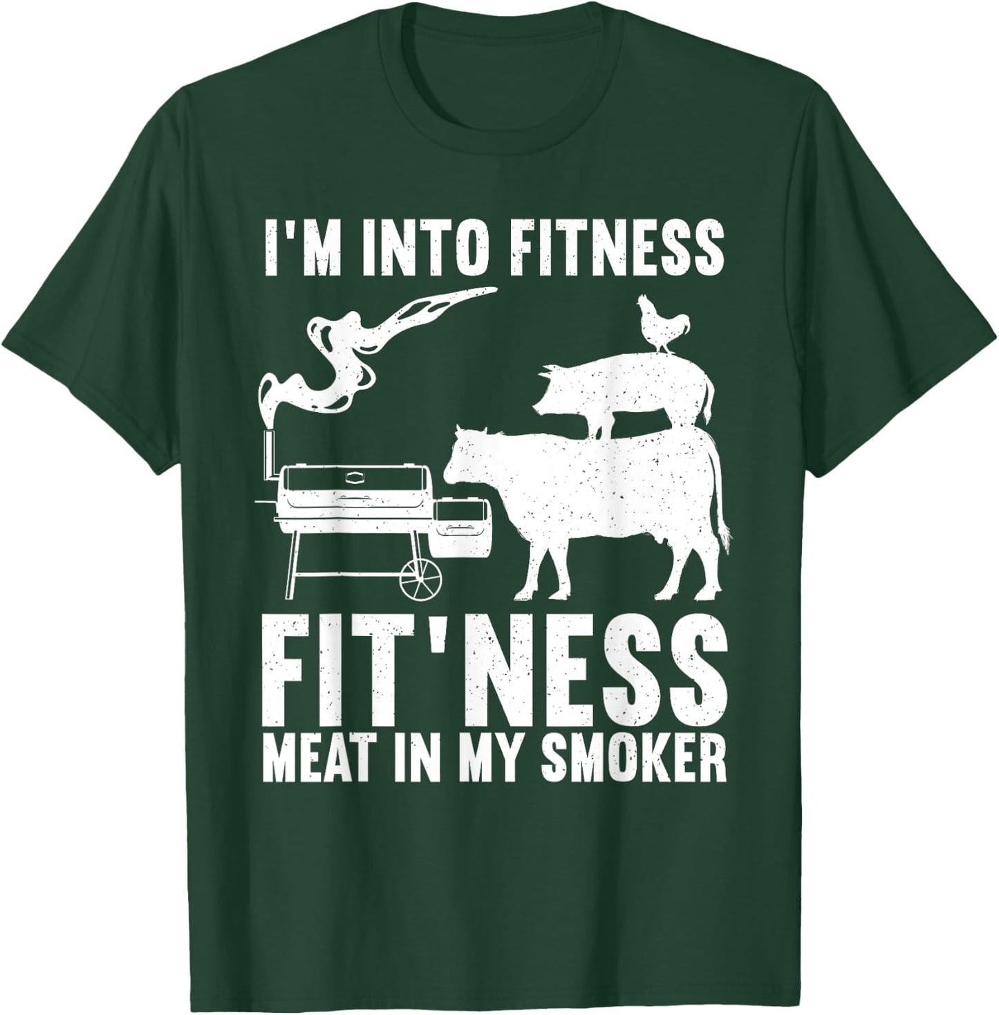 Funny BBQ Meat Smoking Art Women Barbeque Griller T-Shirt - T-Shirt | Forest