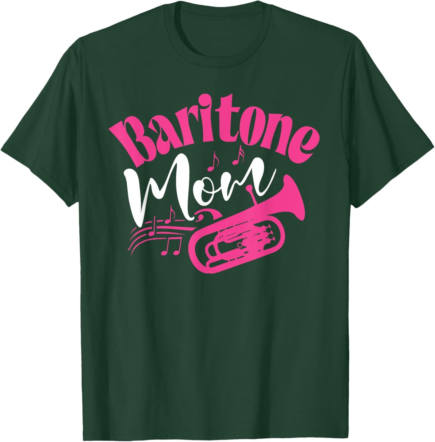 Baritone Mom Marching Band Mother Mama Player T-Shirt - T-Shirt | Forest