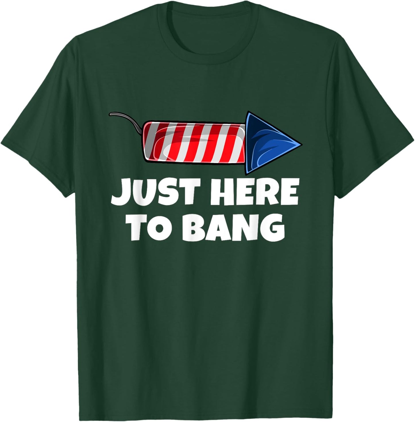 4th July America Firework Patriot USA & T-Shirt - T-Shirt | Forest