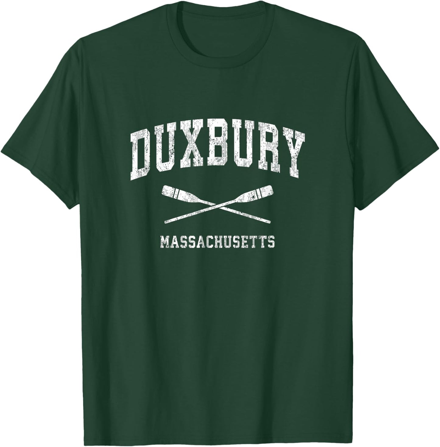 Duxbury Massachusetts Vintage Nautical Paddles Sports Oars T-Shirt - T-Shirt | Forest
