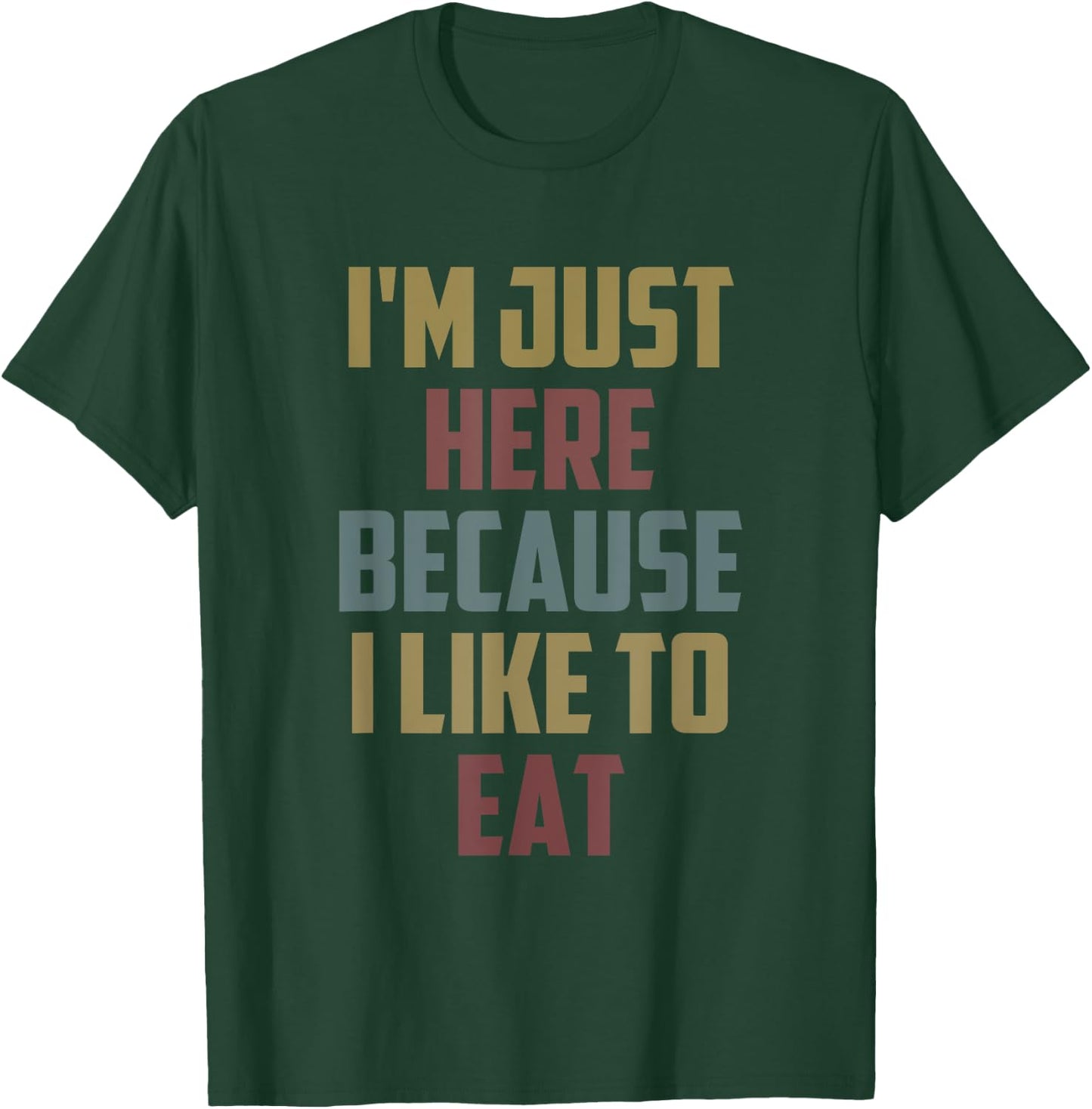 I'm Just Here Because I Like to Eat Funny Gym Saying T-Shirt - T-Shirt | Forest