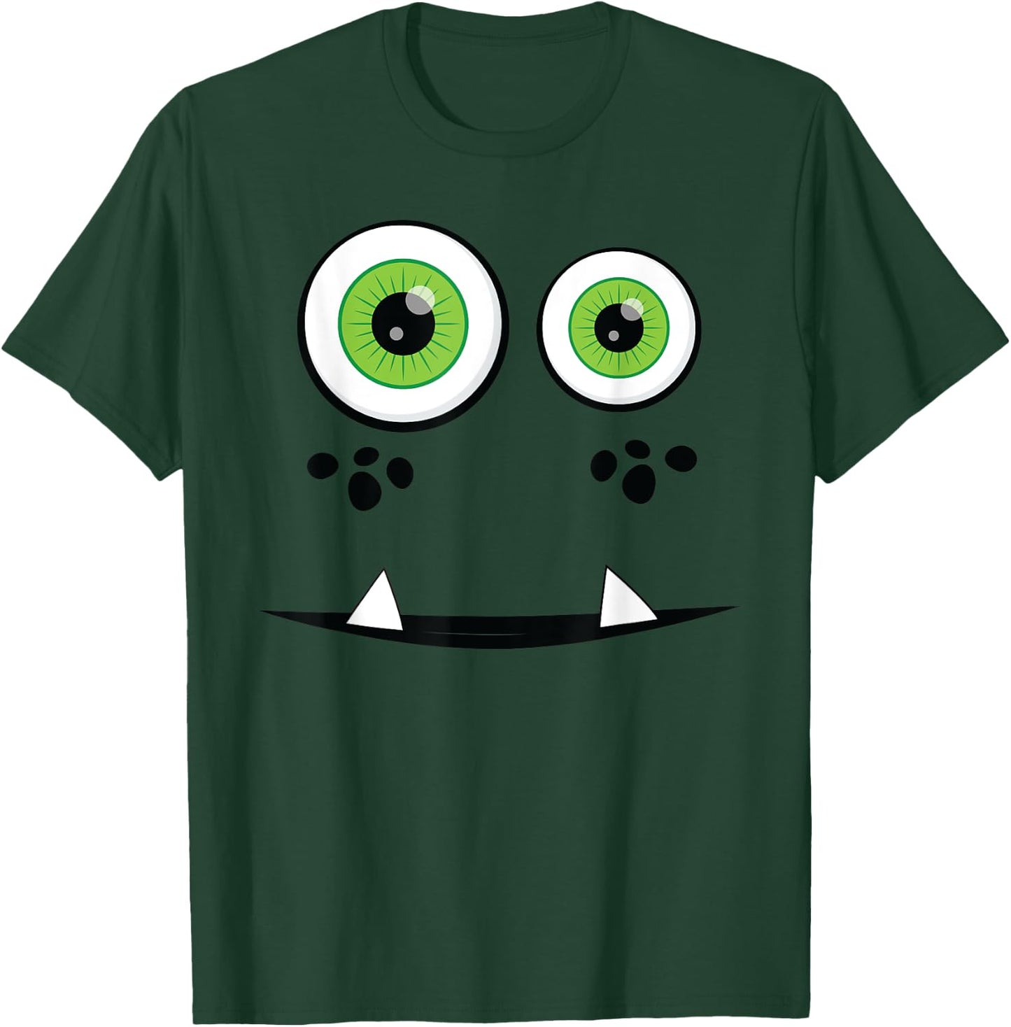 Halloween Shirt Cute Monster Face Halloween Group Costume T-Shirt - T-Shirt | Forest